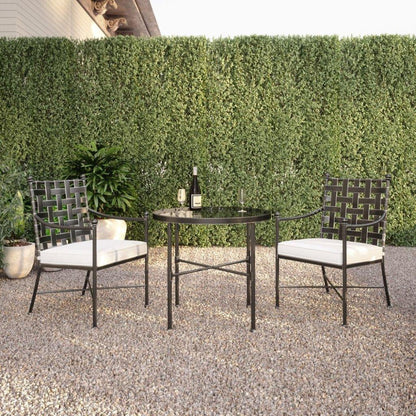 Provence Iron Round Outdoor Bistro Table 2PC -- view 2