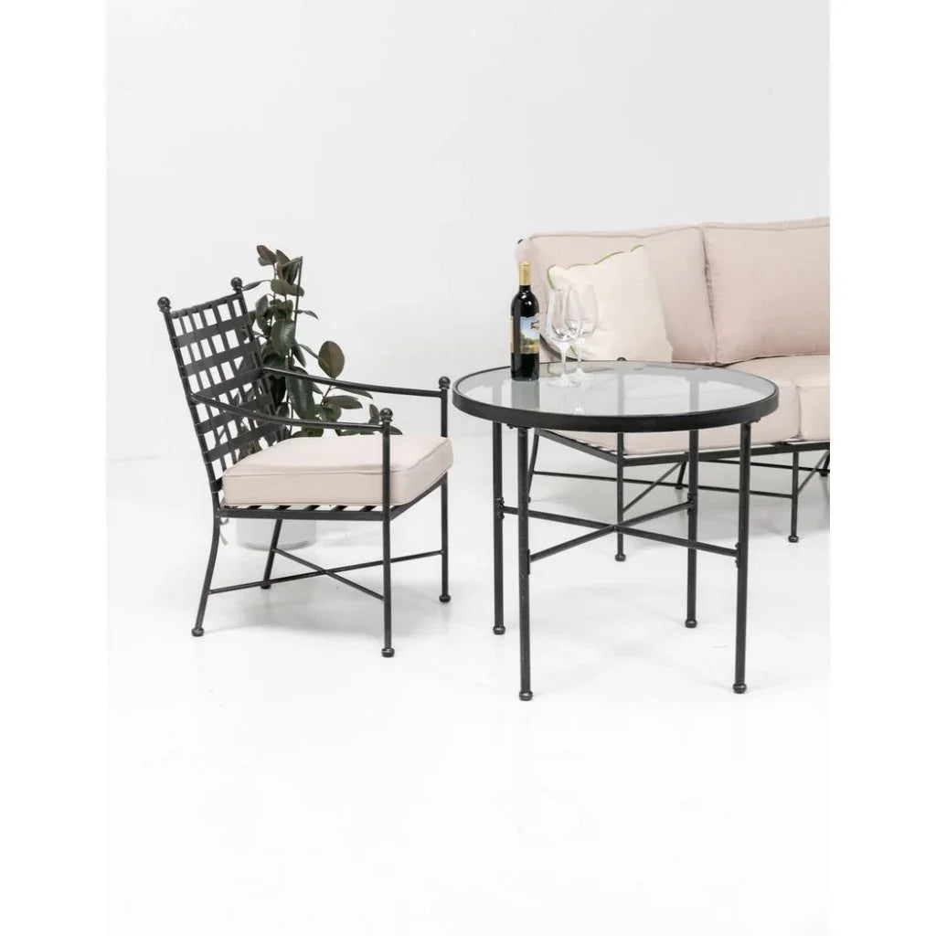 Provence Iron Round Outdoor Bistro Table 2PC -- view 3
