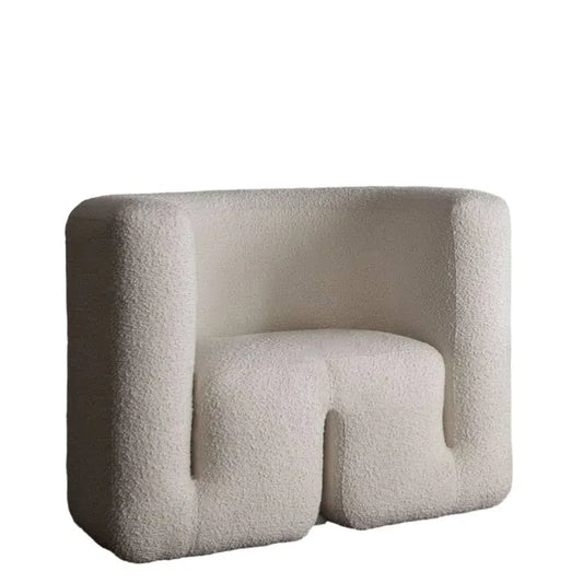 Pulse Accent Chair in Ivory Boucle Fabric