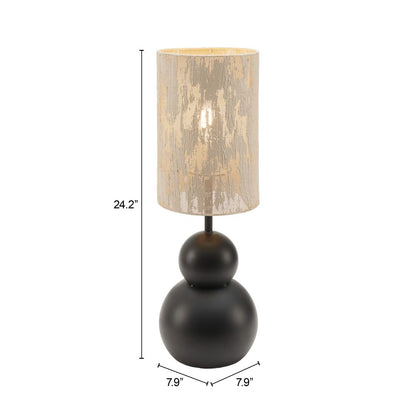 Zuo Modern Pupen Steel Black Table Lamp