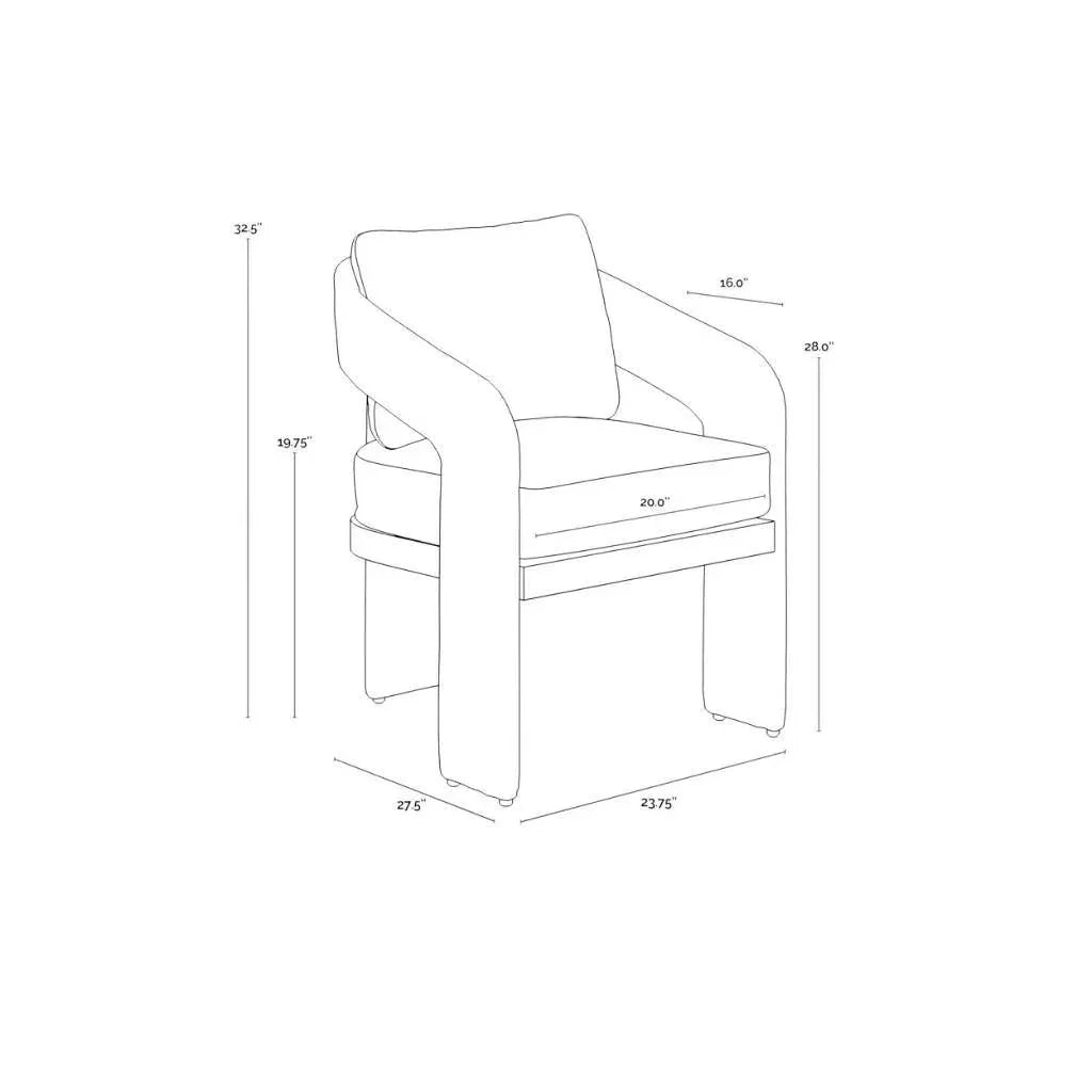 SUNPAN Pylos Fabric Outdoor Dining Armchair