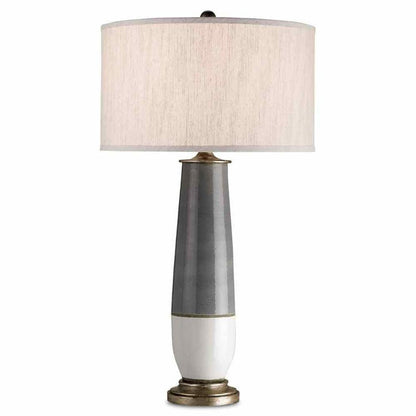 Pyrite Bronze Gray White Crackle Urbino Table Lamp Table Lamps Sideboards and Things By Currey & Co