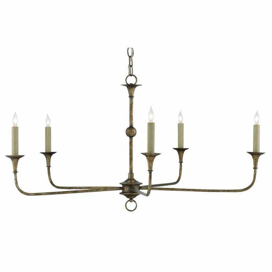 Pyrite Bronze Nottaway Bronze Small Chandelier Chandeliers Sideboards and Things By Currey & Co