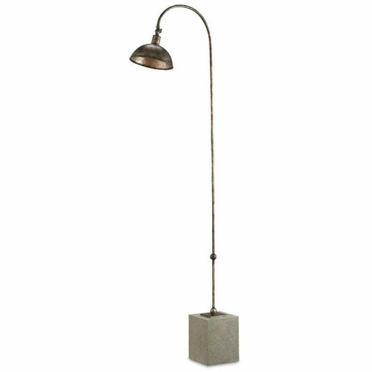 Pyrite Bronze Polished Concrete Finstock Floor Lamp Floor Lamps Sideboards and Things By Currey & Co