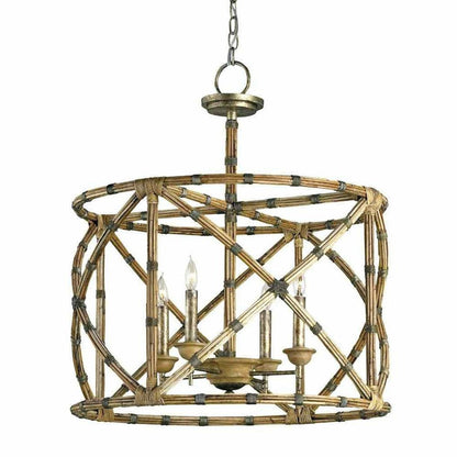 Pyrite Bronze Washed Wood Natural Palm Beach Lantern Lanterns Sideboards and Things By Currey & Co