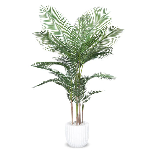 Faux Botanical Outdoor Madagascar Palm Planter