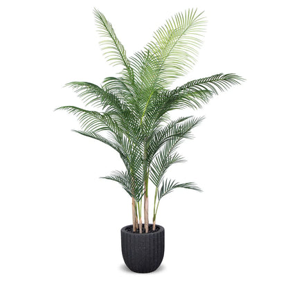 Faux Botanical Outdoor Madagascar Palm Planter