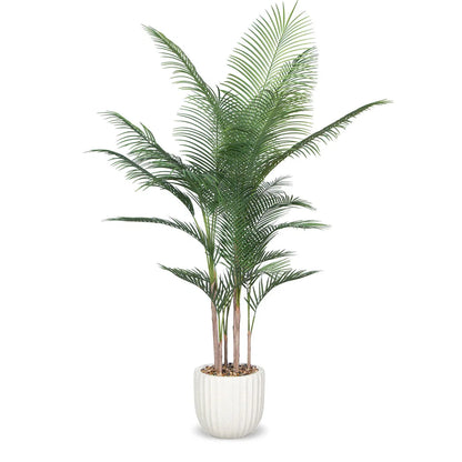 Faux Botanical Outdoor Madagascar Palm Planter