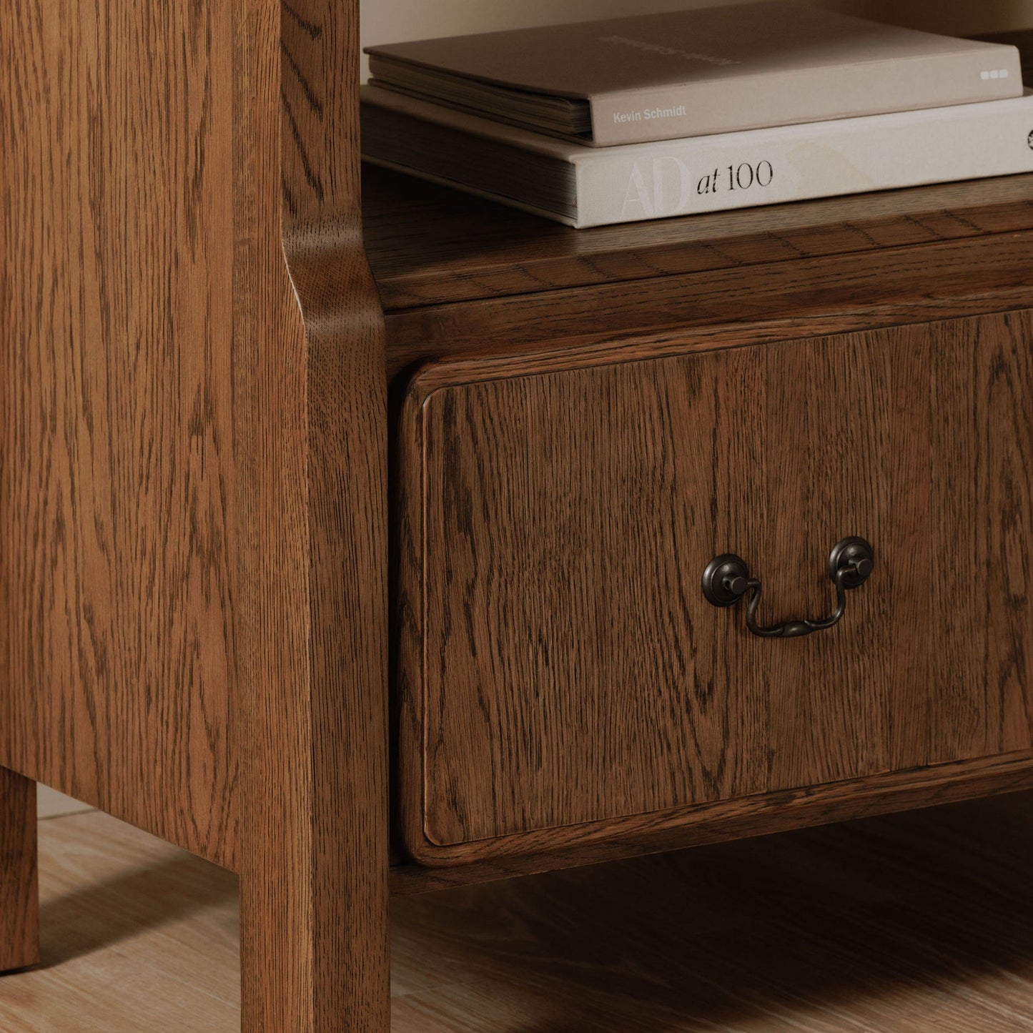 Caroline Warm Brown Solid Oak Etagere