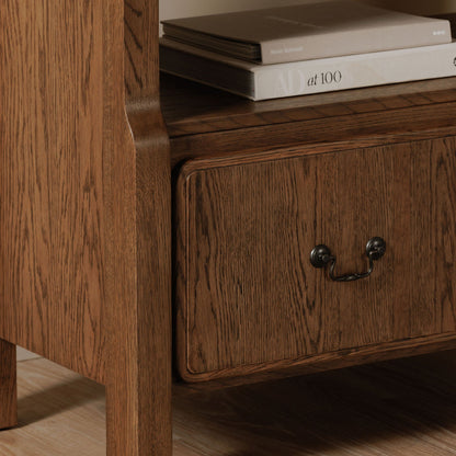 Caroline Warm Brown Solid Oak Etagere