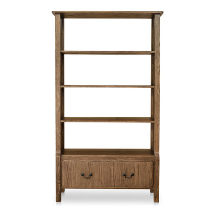 Caroline Warm Brown Solid Oak Etagere