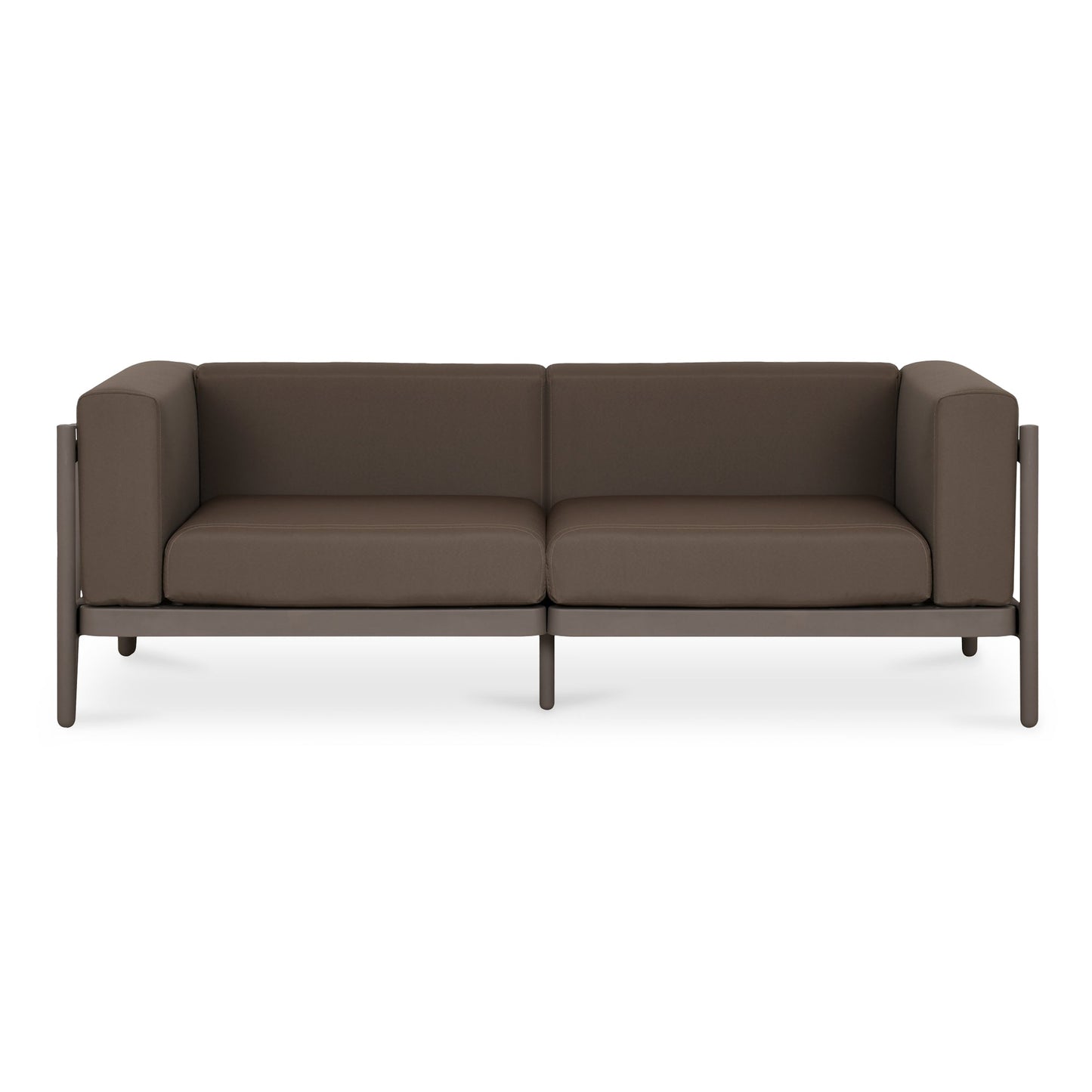 Suri Polyester and Polypropylene Coffee Brown Outdoor 2-Seat Sofa