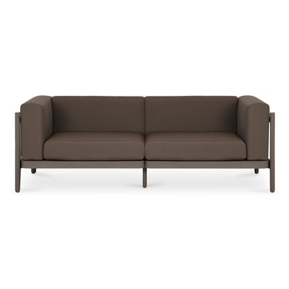 Suri Polyester and Polypropylene Coffee Brown Outdoor 2-Seat Sofa