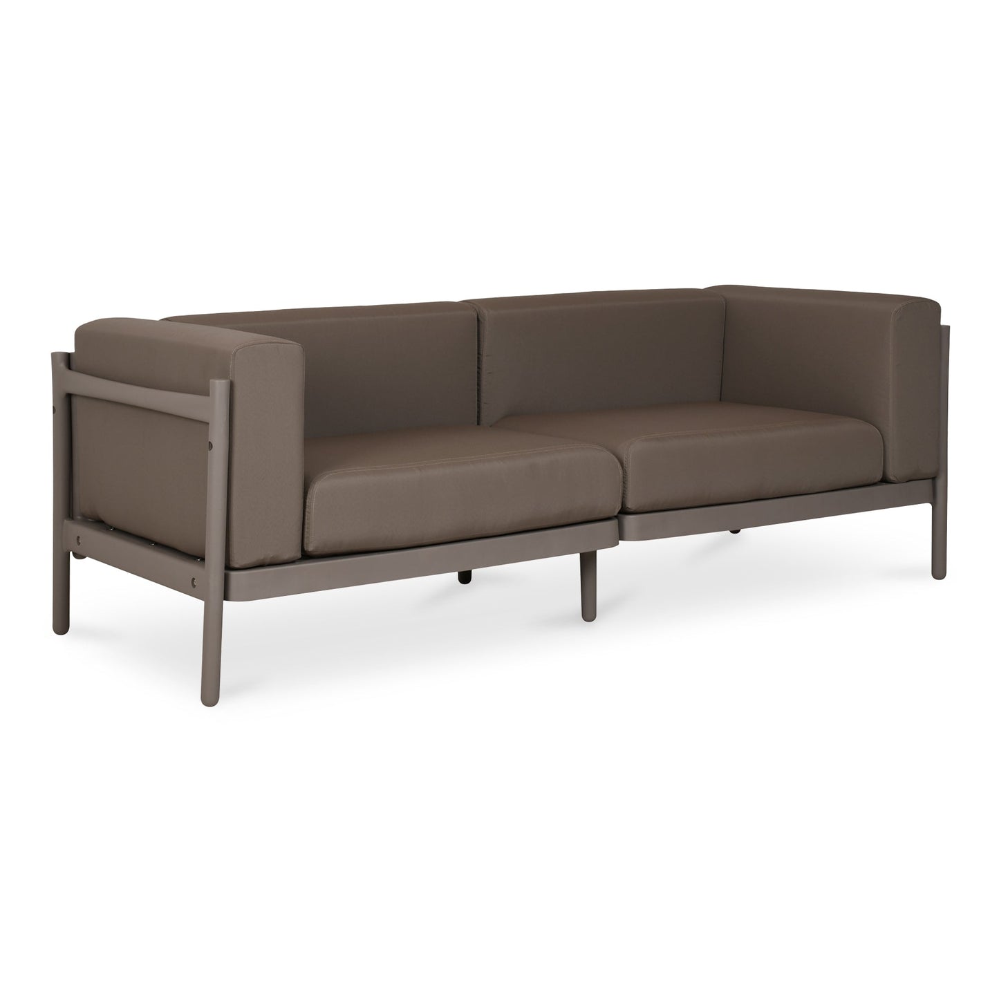 Suri Polyester and Polypropylene Coffee Brown Outdoor 2-Seat Sofa