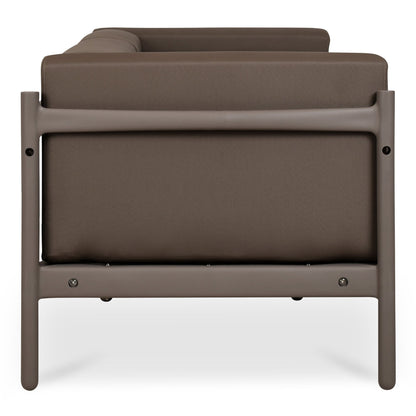 Suri Polyester and Polypropylene Coffee Brown Outdoor 2-Seat Sofa