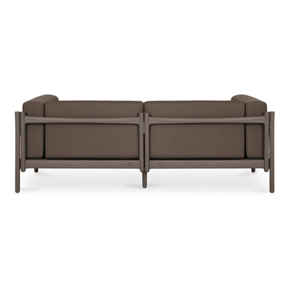 Suri Polyester and Polypropylene Coffee Brown Outdoor 2-Seat Sofa