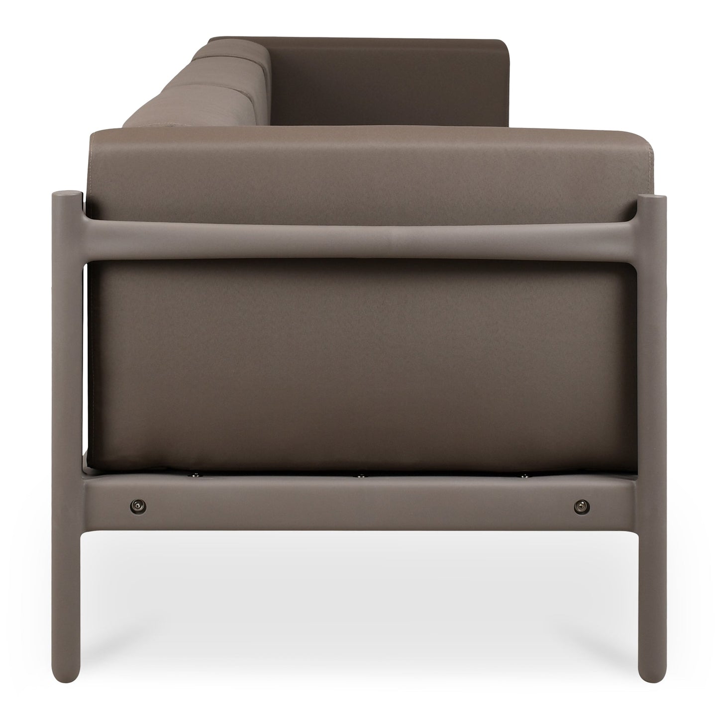 Suri Polyester and Polypropylene Coffee Brown Outdoor 3-Seat Sofa