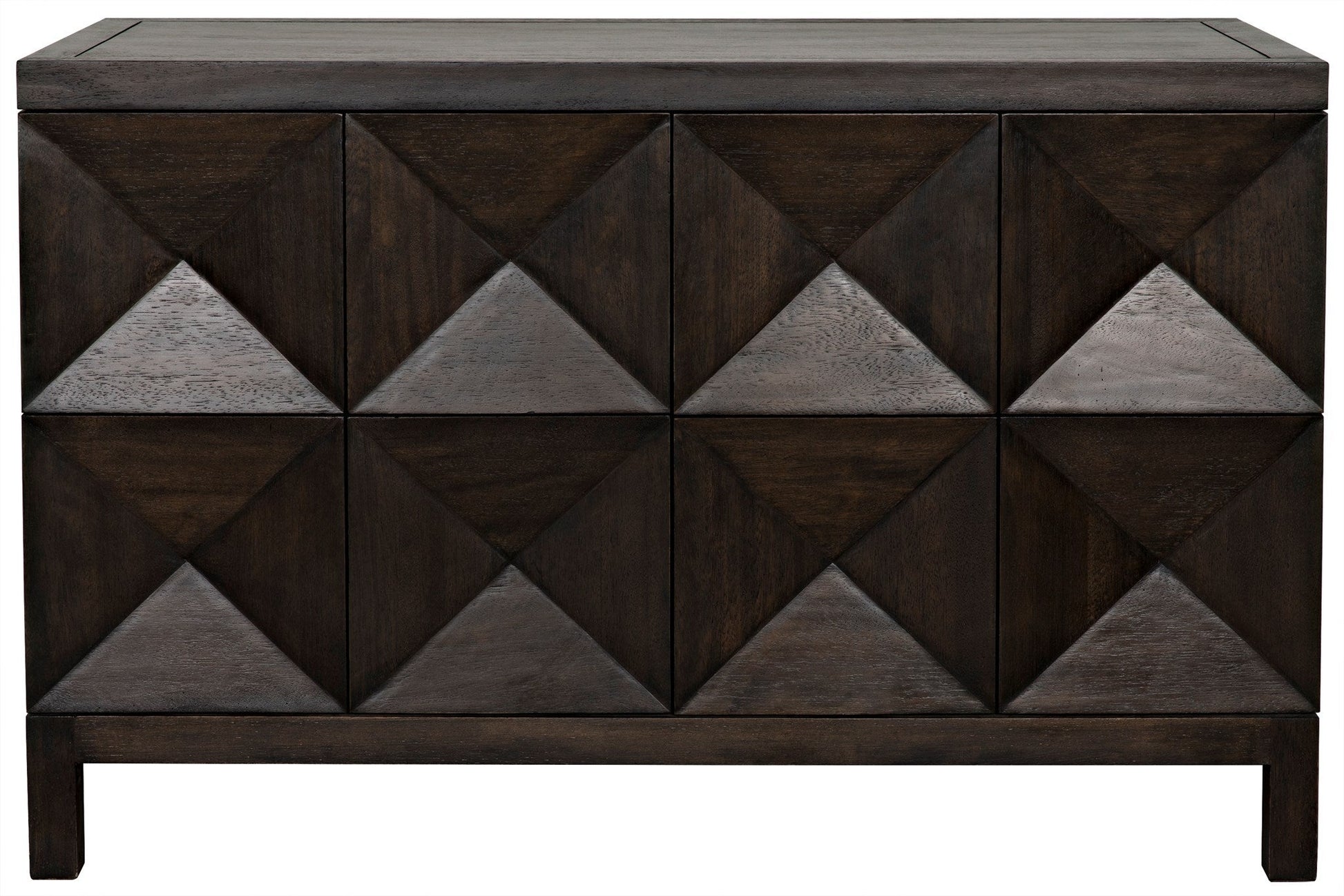 Quadrant 2 Door Sideboard, Ebony Walnut-Sideboards-Noir-Sideboards and Things