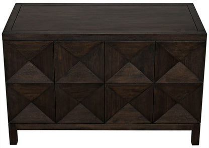 Quadrant 2 Door Sideboard, Ebony Walnut-Sideboards-Noir-Sideboards and Things