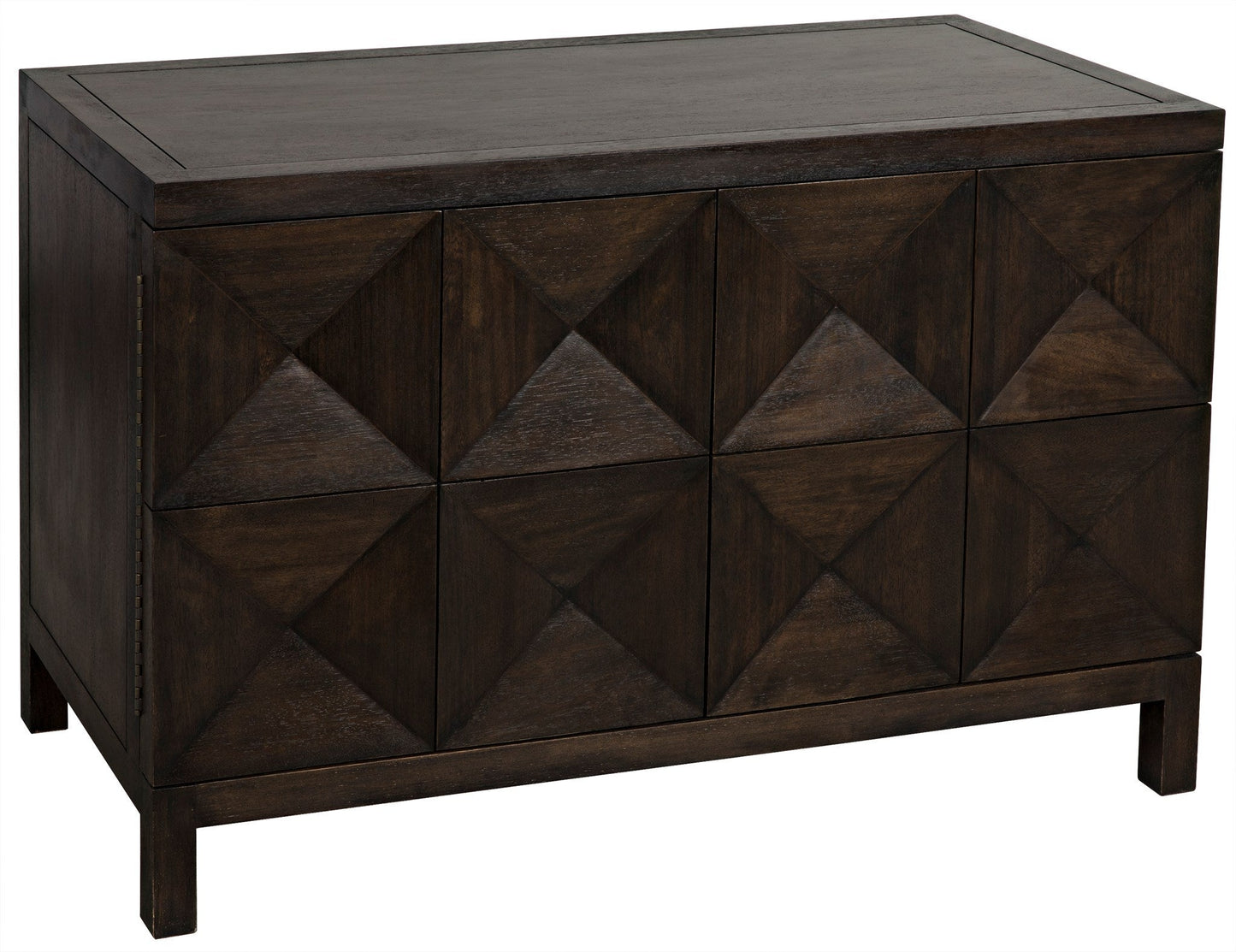 Quadrant 2 Door Sideboard, Ebony Walnut-Sideboards-Noir-Sideboards and Things