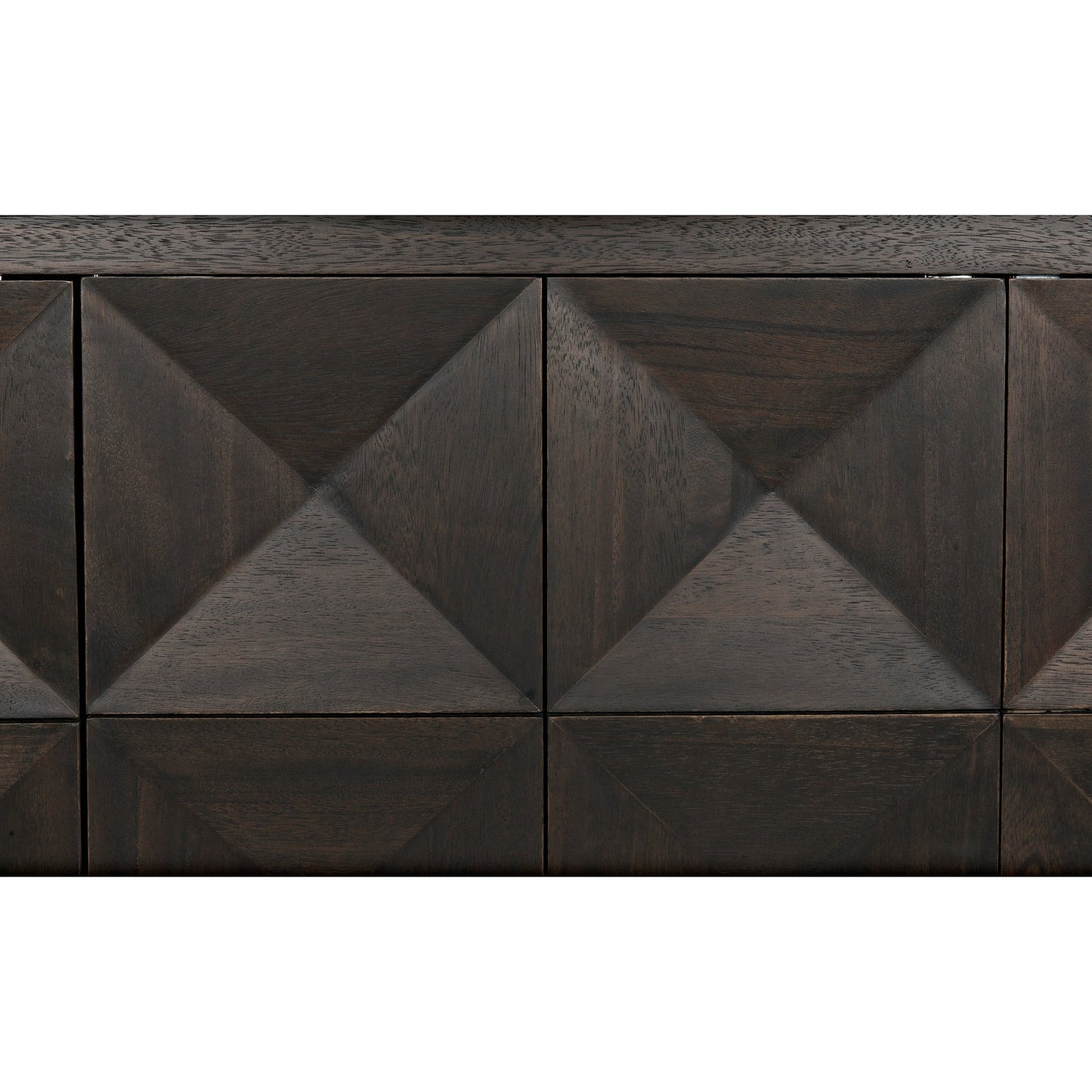 Quadrant 3 Door Sideboard, Ebony Walnut-Sideboards-Noir-Sideboards and Things