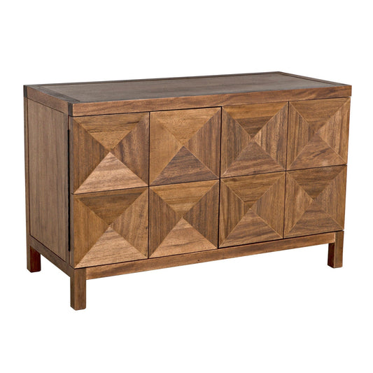 Quadrant Wood Dark Walnut Sideboard With 2 Doors-Sideboards-Noir-Sideboards and Things