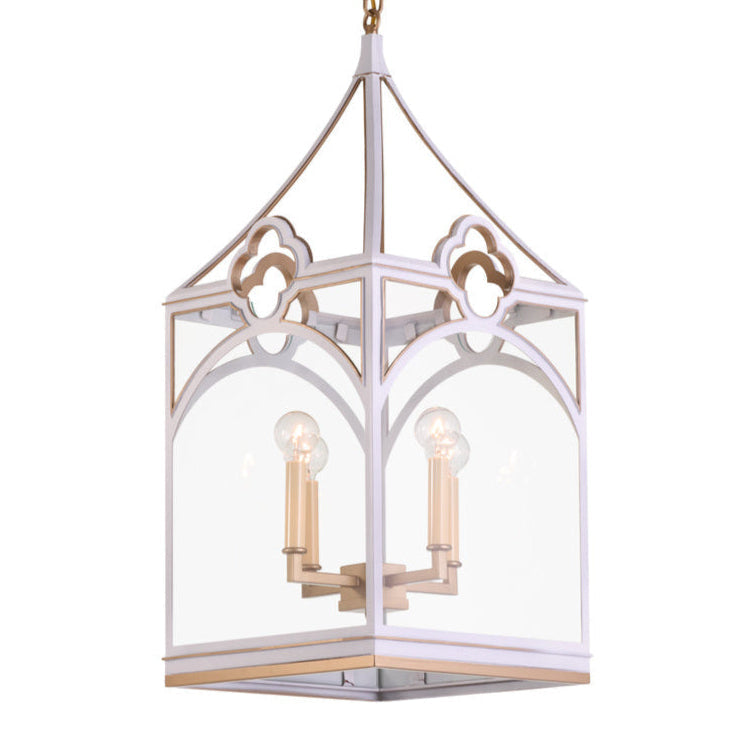 Quatrefoil Quatrefoil Shape Metal Lantern-Lanterns-Chelsea House-LOOMLAN