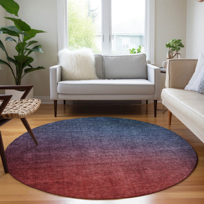 Addison Rugs Quiet Current Blue Washable Indoor-Outdoor Rug