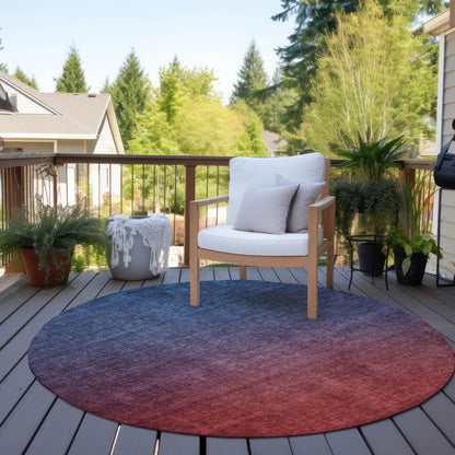 Addison Rugs Quiet Current Blue Washable Indoor-Outdoor Rug