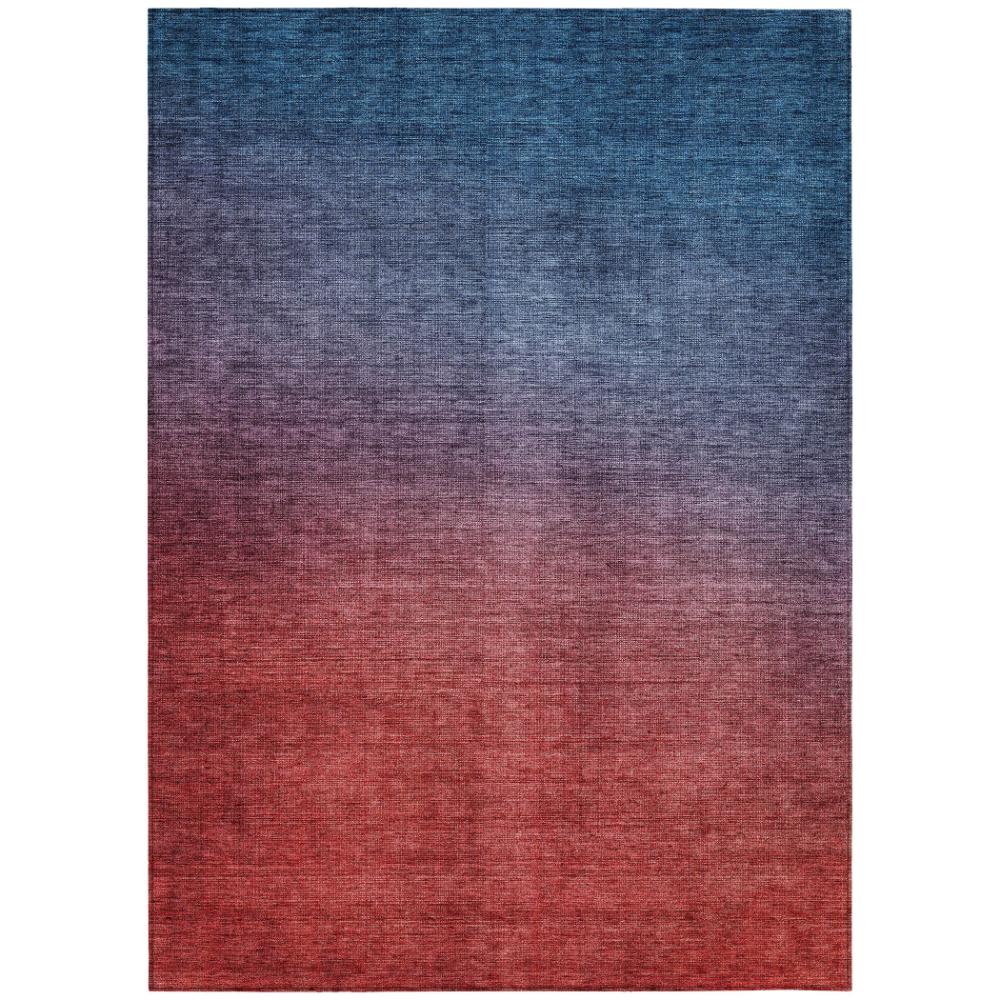 Addison Rugs Quiet Current Blue Washable Indoor-Outdoor Rug
