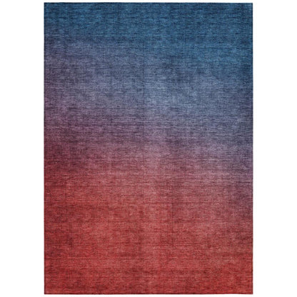 Addison Rugs Quiet Current Blue Washable Indoor-Outdoor Rug