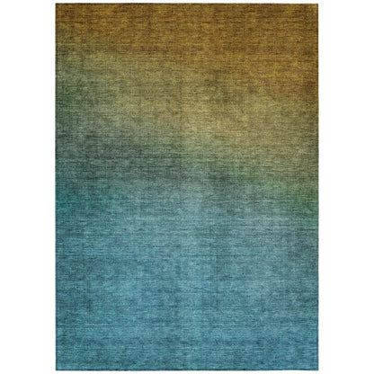 Addison Rugs Quiet Current Brown Washable Indoor-Outdoor Rug