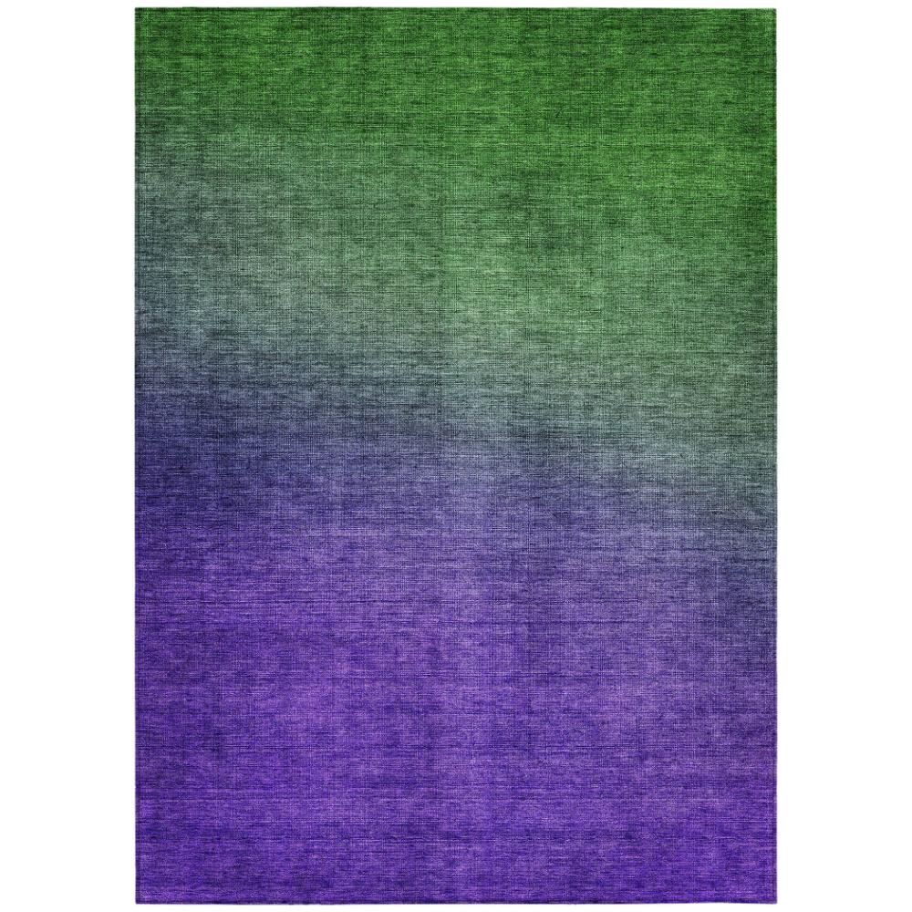 Addison Rugs Quiet Current Green Washable Indoor-Outdoor Rug