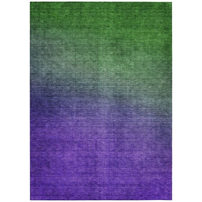 Addison Rugs Quiet Current Green Washable Indoor-Outdoor Rug
