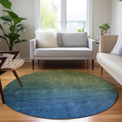 Addison Rugs Quiet Current Olive Washable Indoor-Outdoor Rug
