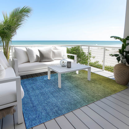 Addison Rugs Quiet Current Olive Washable Indoor-Outdoor Rug