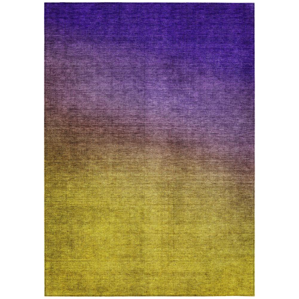 Addison Rugs Quiet Current Purple Washable Indoor-Outdoor Rug