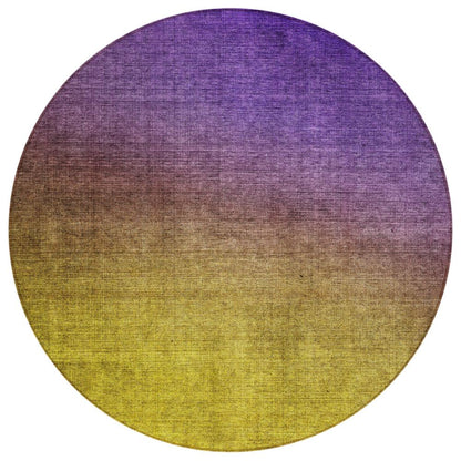 Addison Rugs Quiet Current Purple Washable Indoor-Outdoor Rug