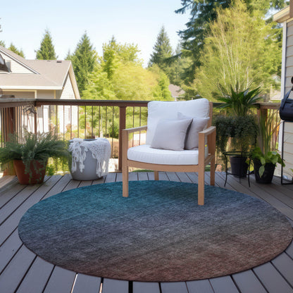 Addison Rugs Quiet Current Teal Washable Indoor-Outdoor Rug