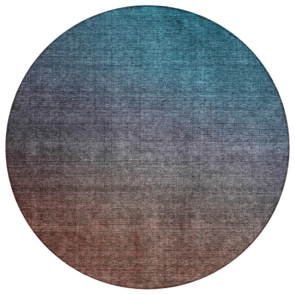 Addison Rugs Quiet Current Teal Washable Indoor-Outdoor Rug
