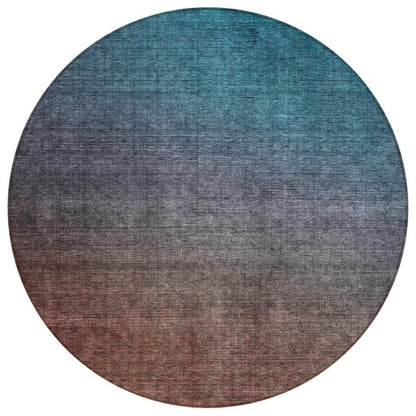 Addison Rugs Quiet Current Teal Washable Indoor-Outdoor Rug