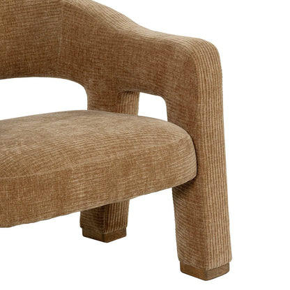 LH Home Quinn Brown Fabric Club Chair