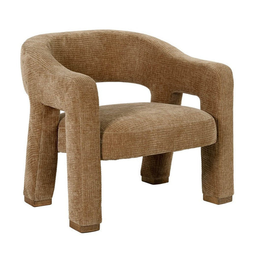 LH Home Quinn Brown Fabric Club Chair