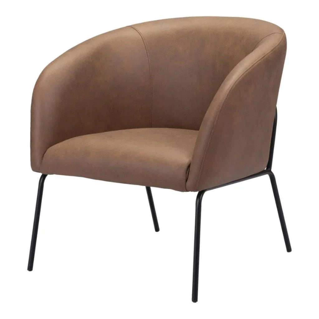 Quinten Accent Chair Vintage Brown - LOOMLAN - Zuo Modern - Accent Chairs