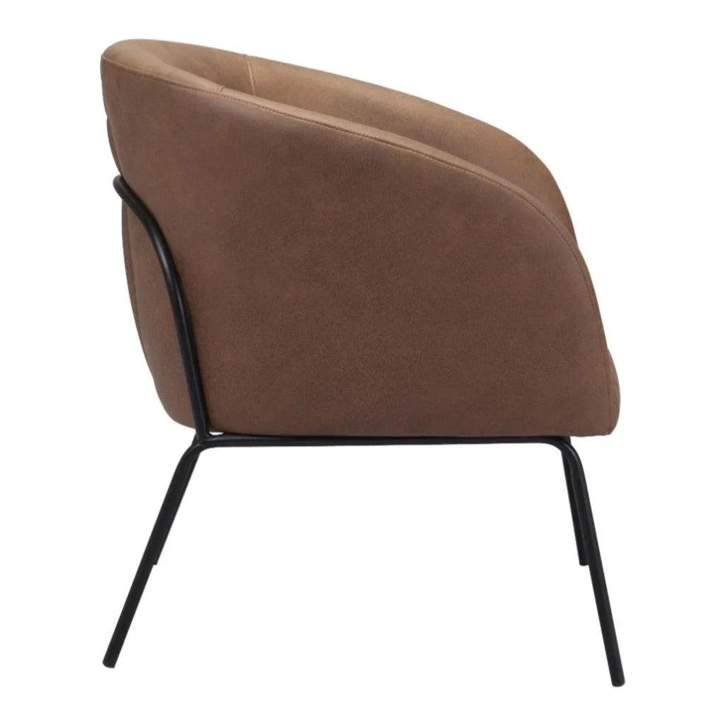 Quinten Accent Chair Vintage Brown - LOOMLAN - Zuo Modern - Accent Chairs
