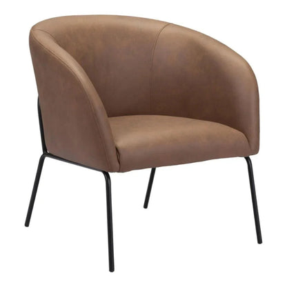 Quinten Accent Chair Vintage Brown - LOOMLAN - Zuo Modern - Accent Chairs