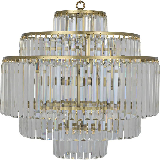 Noir Quintus Metal & Glass Chandelier With Brass