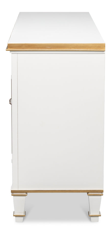 Louis XVI Three Doors Wood Sideboard