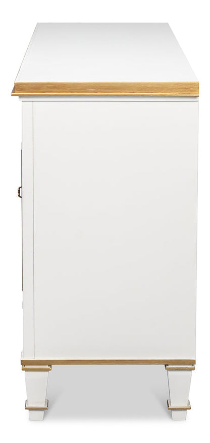 Louis XVI Three Doors Wood Sideboard