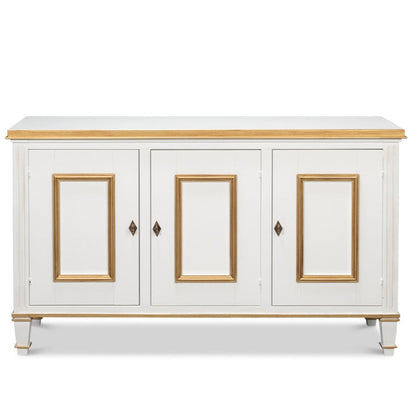 Louis XVI Three Doors Wood Sideboard